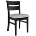  Ella Fab Seat Dining Chair in Brushed Black