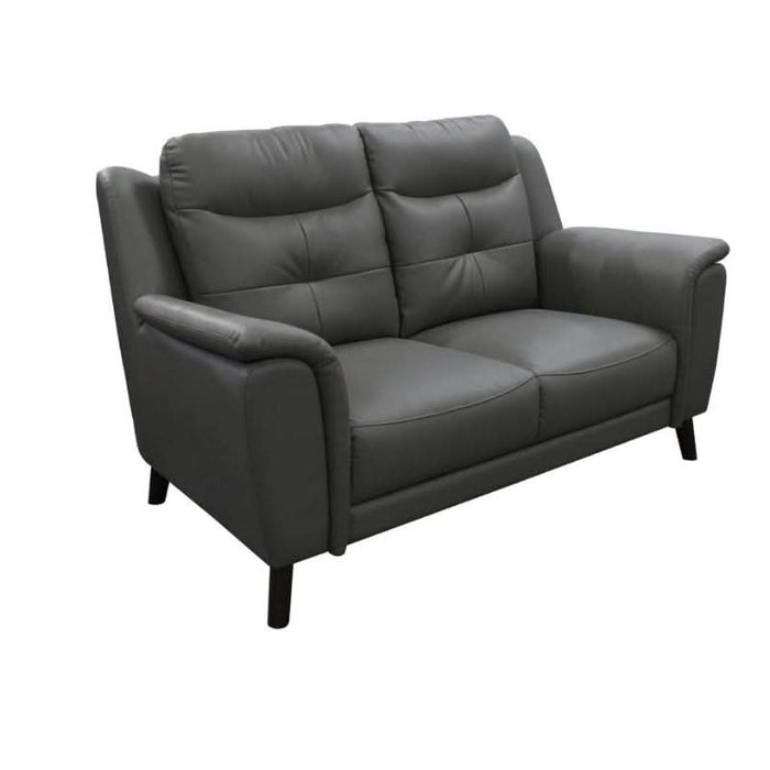 Embrace Contemporary Comfort with the Georgia 2-Seater Lounge in Elegant Gunmetal