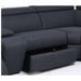 Blake Deep Gray Corner Lounger, Featuring Storage and USB Connectivity