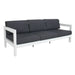 Chic White and Grey 3-Seater Artemis Sofa for Superior Outdoor Comfort