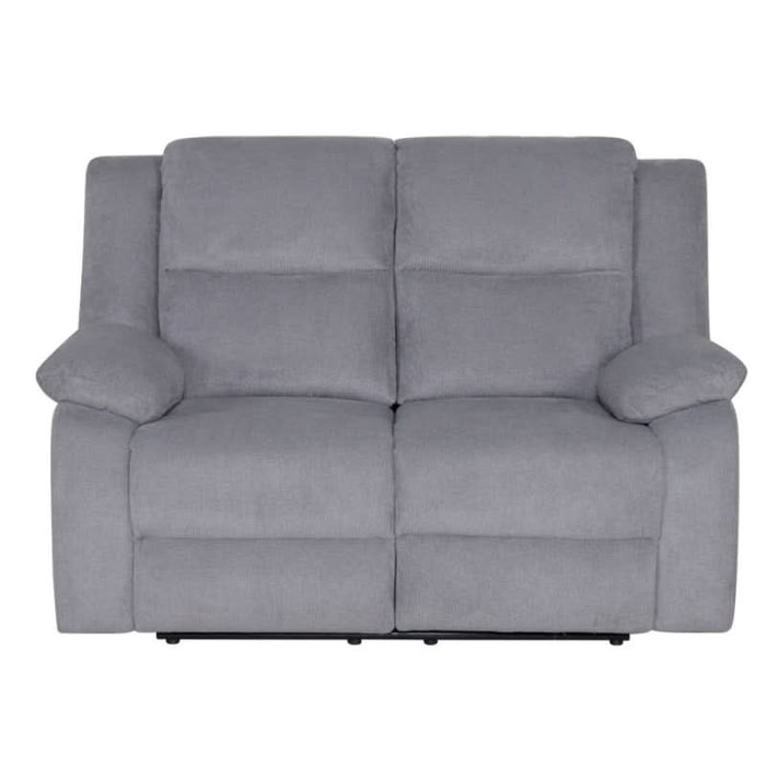 Rancher Mid Grey 2-Seater Recliner with Luxe Polyester Fabric