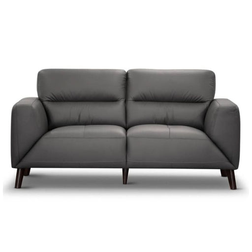 Sonoma Gunmetal 2 Seater Leather Lounge - Shopica Pty Ltd