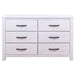 Elegant Brushed White Coastal Dresser - Florida 6-Drawer Storage Organizer