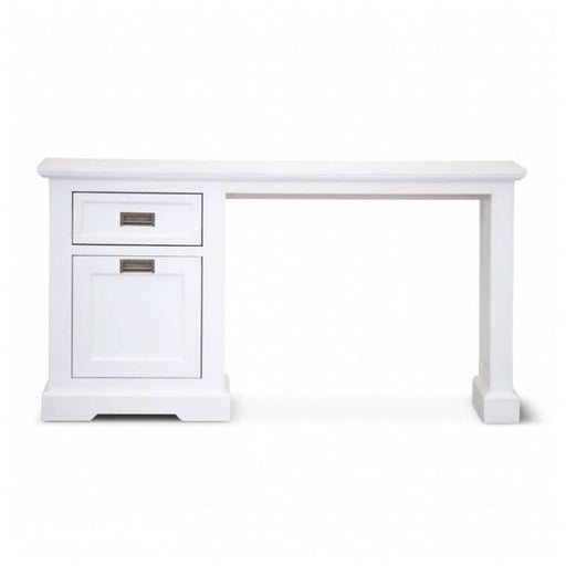 Elegant Shoreline Haven Desk in Brushed White for Coastal-Inspired Workspaces