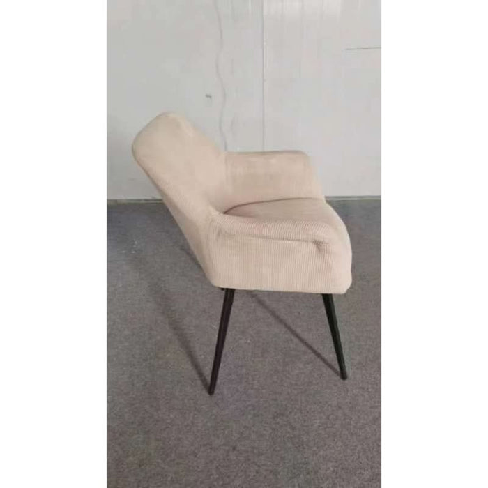 Sleek Design Beige Waltz Dining Chair with powder-coated legs