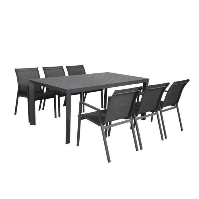  Icaria Outdoor Dining Ensemble - Sleek Table & Chair Set