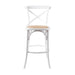 Sleek White Cafe Bar Stool with Timeless Design and Modern Comfort