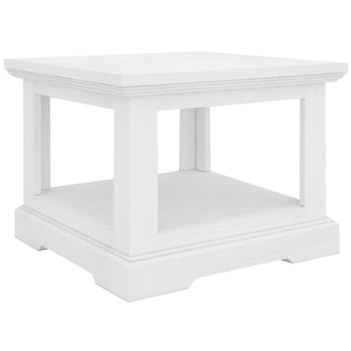 Lighthouse Luxe: Elegant White Coastal Lamp Table