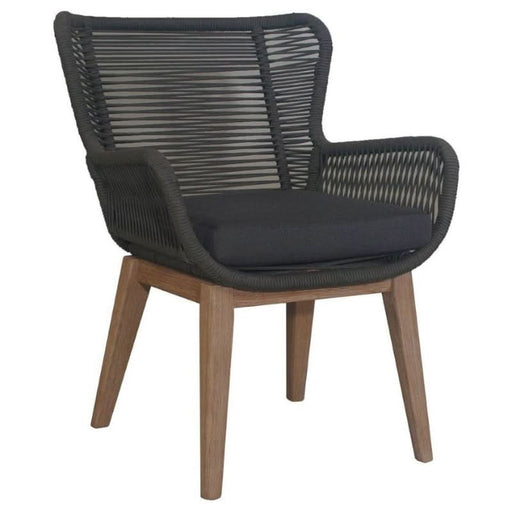 Embrace the Elegance of the Marrakesh Out Din Chair in Black/Charcoal: A Symphony of Style and Strength