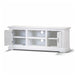 Functional Elegance: Brushed White TV Unit with Coastal Design Flair