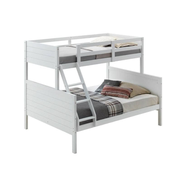 Welling Deluxe Family-Friendly Bunk Bed - Spacious Single Over Double in Classic White