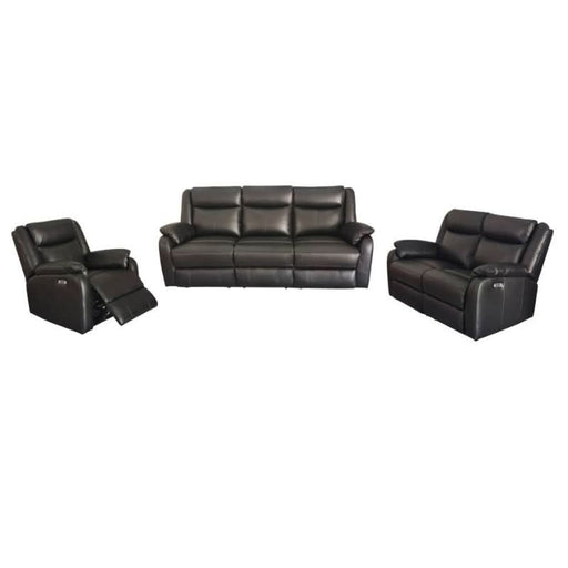 Pinnacle Executive Black Leather Electric Recliner Suite – Ultimate Comfort in a Classy Ensemble