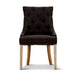 Sophisticated Monte Noir Chair with Luxurious Linen Seating