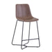 Elevate Your Space: Stanwell Deluxe Bar Chair - Rich Brown with Sleek Metal Legs