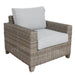 Elegant UV-Protected Outdoor Sofa in Brown and Light Grey for Premium Comfort