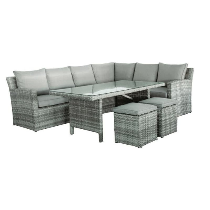  Modular Outdoor Lounge Ensemble - Light Grey