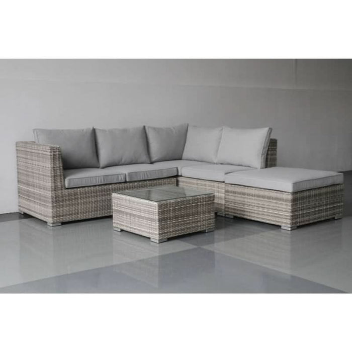 Light Grey Solway Oasis - Premium UV-Stabilised Wicker Outdoor Lounge Set