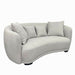 Modern Ibiza Bouclé Upholstered 2.5 Seater Light Grey Sofa with Extra Comfort