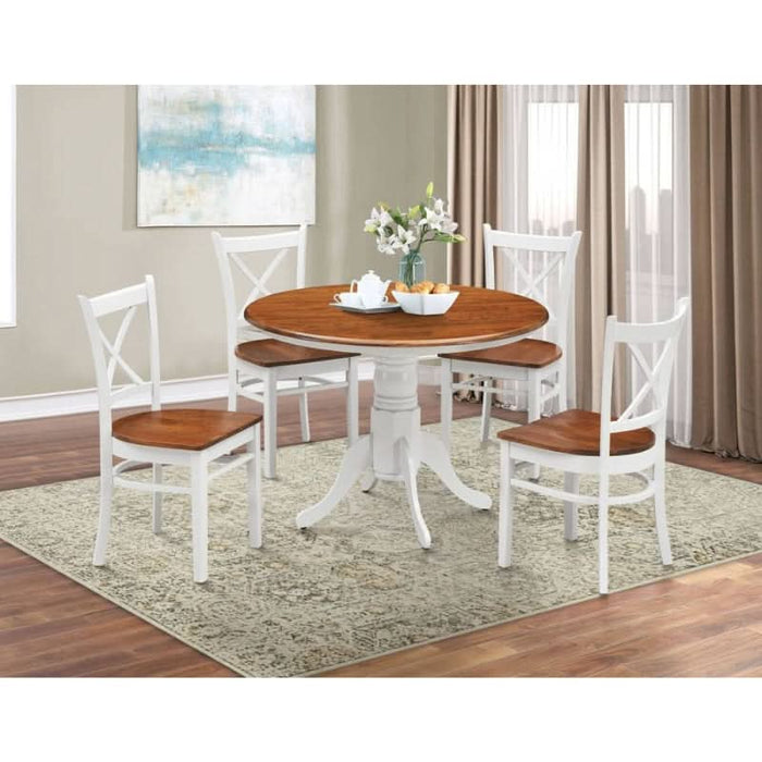 Rustic Elegant Hobart Harmony Round Dining Set for 5