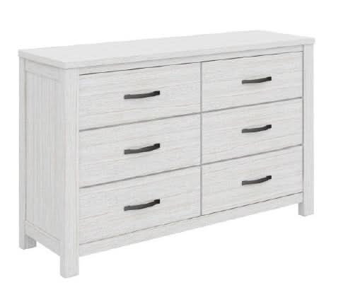 Florida Brushed White Wash Dresser & Mirror-Kit - Shopica Pty Ltd