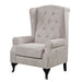 Taegon Regal: Luxurious Chesterfield Wing Chair Beige - Shopica Pty Ltd