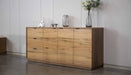 Galway Grandeur: 180cm Solid Marri Wood Buffet with 3 Door 3 Drawer Natural - Shopica Pty Ltd