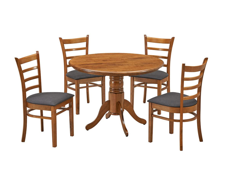 Mackay Regal Round Dining Table in Walnut - Shopica Pty Ltd