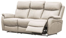 Camden Luxe Leather Electric Recliner Set Silver - Shopica Pty Ltd