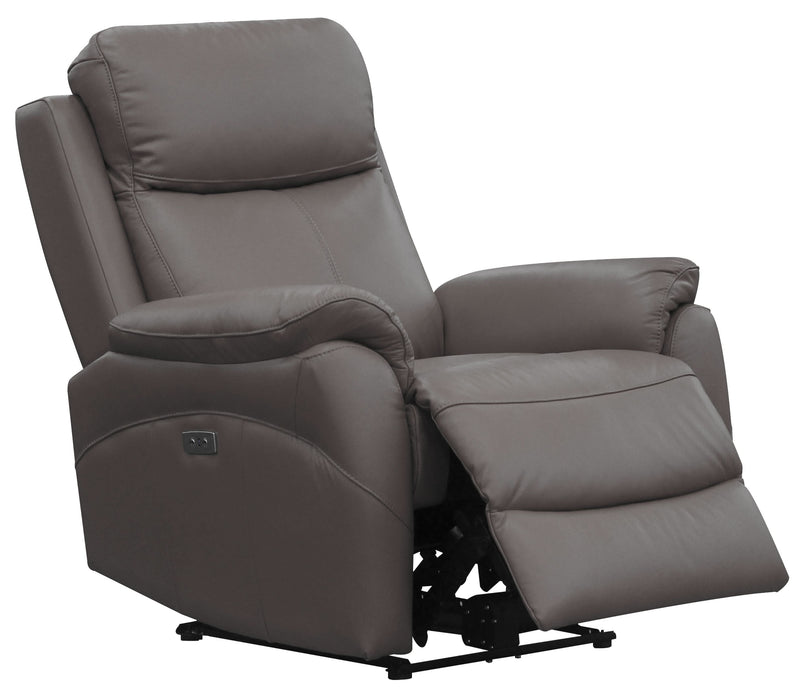 Camden Luxe Leather Electric Recliner Lounge Set Gunmetal - Shopica Pty Ltd