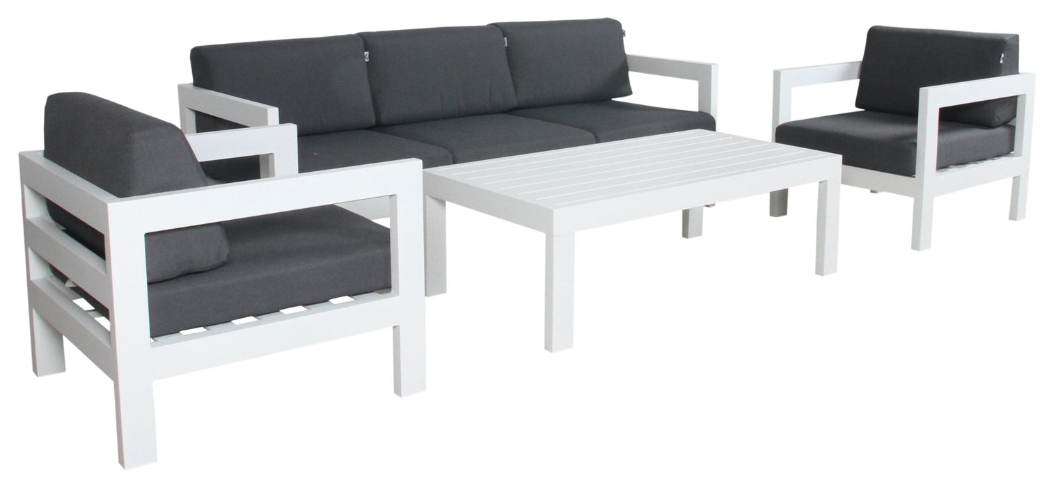 Seraphic Haven White Dark Grey 2 Seater Artemis Outdoor Sofa - Shopica Pty Ltd