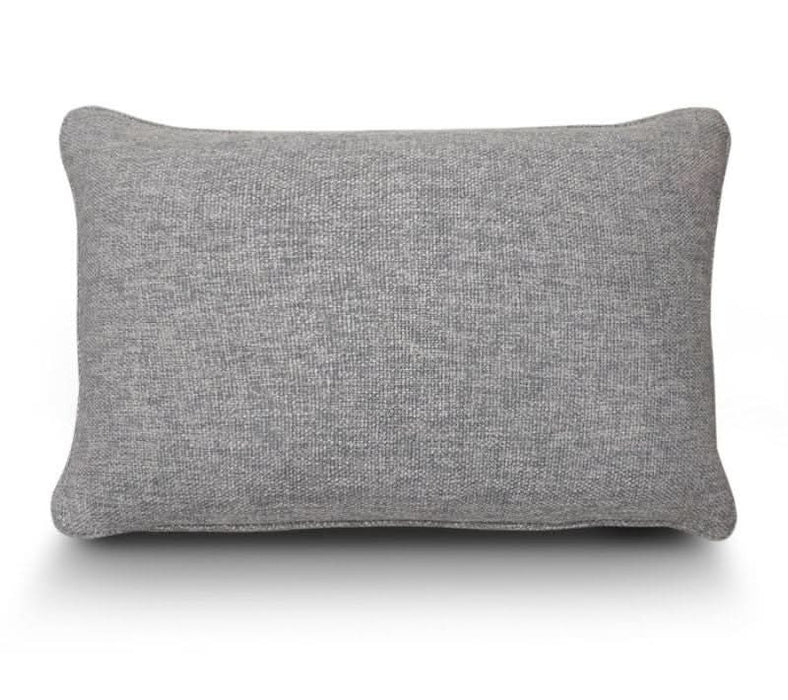 Grey Woven Textured Cushion - Duck Feather Insert