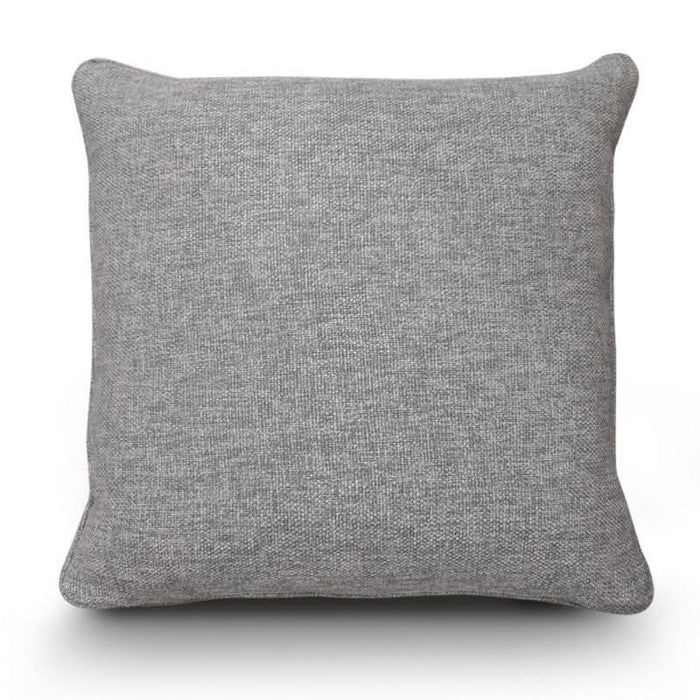 Grey Woven Textured Cushion - Duck Feather Insert