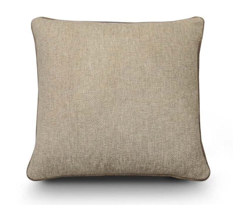 Charcoal or Beige Woven Cushions - Duck Feather Inserts