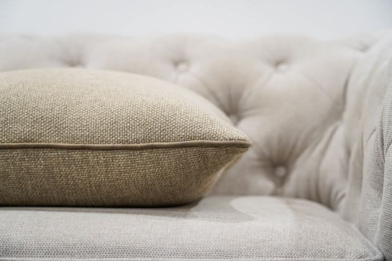 Charcoal or Beige Woven Cushions - Duck Feather Inserts