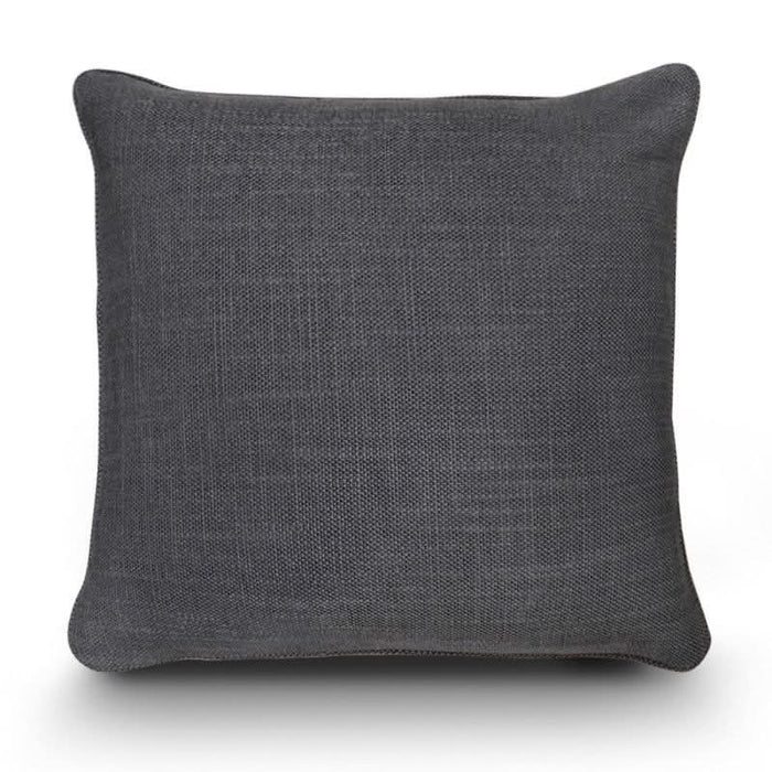 Charcoal or Beige Woven Cushions - Duck Feather Inserts