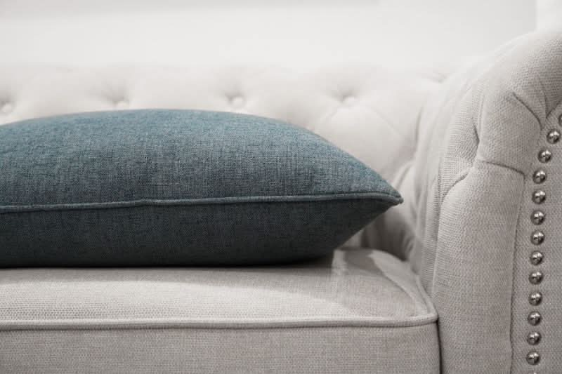 Teal Woven Cushion - Duck Feather Insert