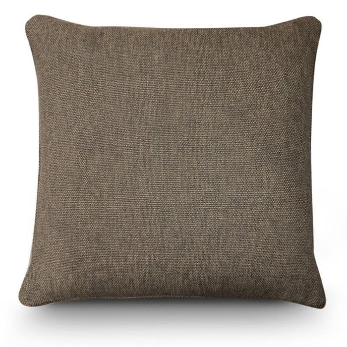 Taupe Woven Cushion - Duck Feather Insert