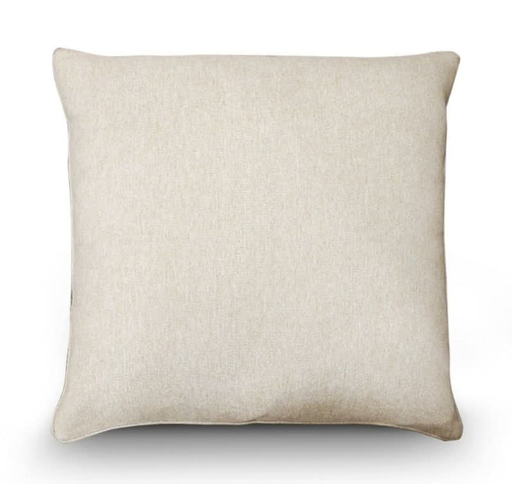 Beige Woven Cushion - Duck Feather Insert