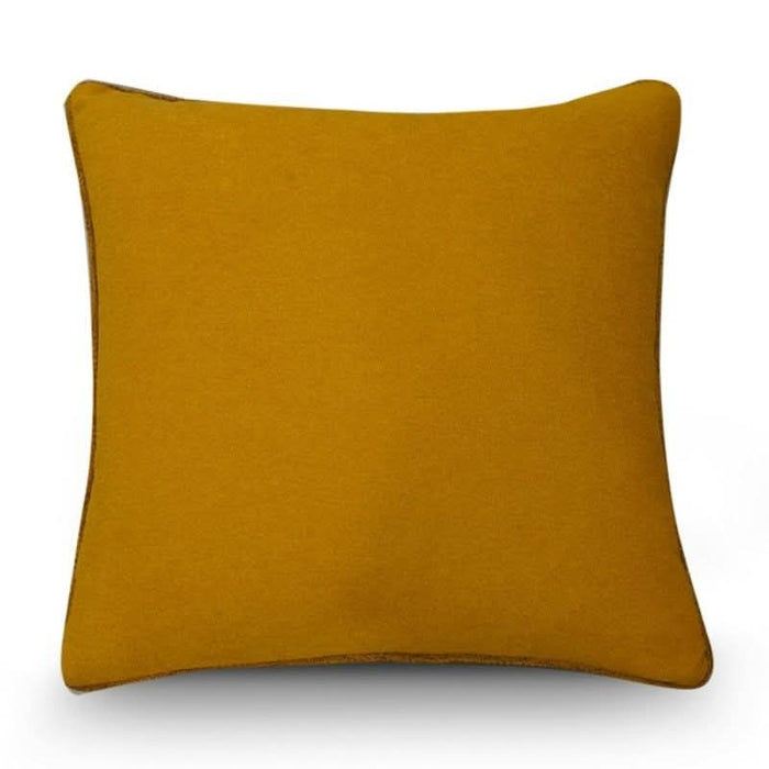 Mustard Yellow Woven Cushion - Duck Feather Insert