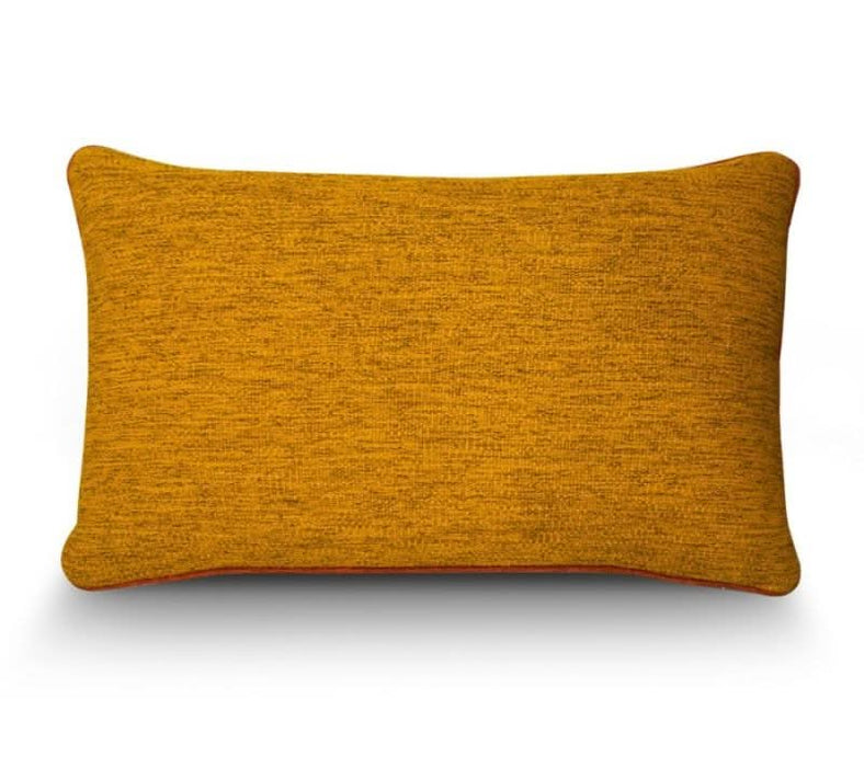 Mustard Yellow Woven Cushion - Duck Feather Insert