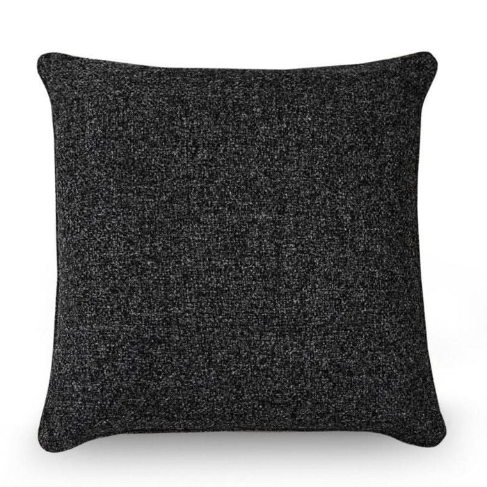 Charcoal Grey Woven Cushions - Duck Feather Inserts