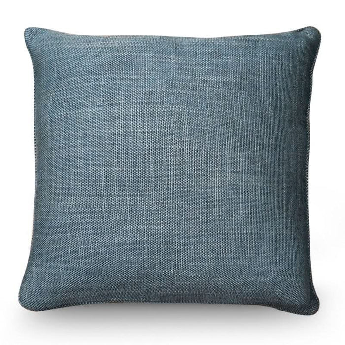 Aqua Blue Woven Cushion - Duck Feather Insert