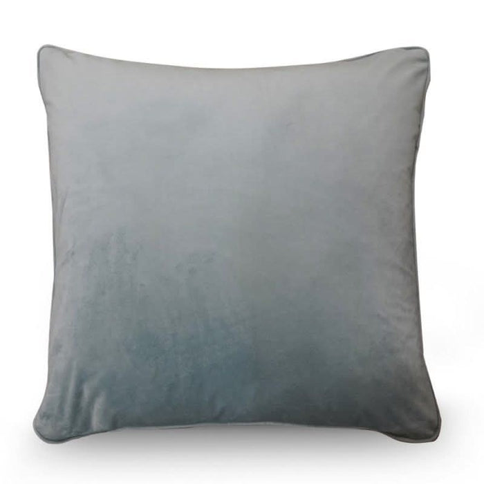 Grey Velvet Cushion - Duck Feather Insert