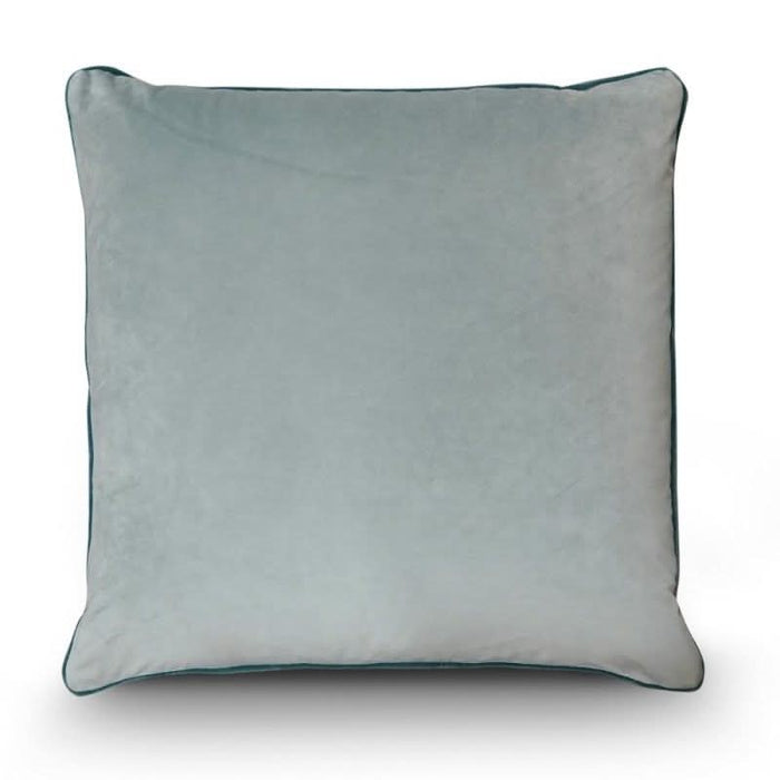 Light Acqua Blue Velvet Cushion - Duck Feather Insert