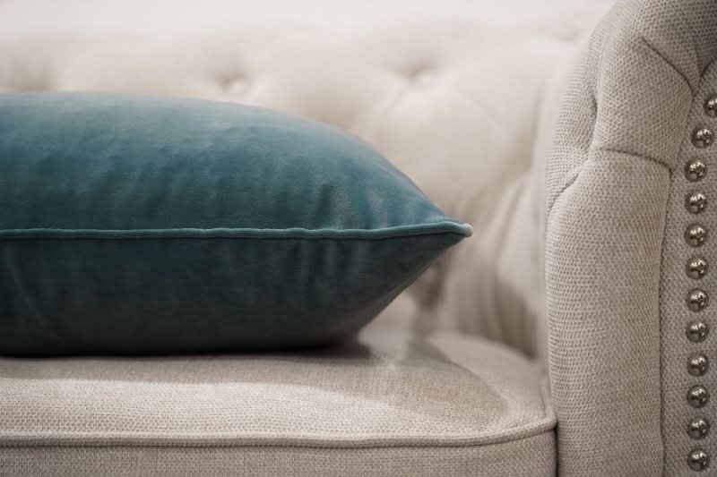 Teal Velvet Cushion - Duck Feather Insert