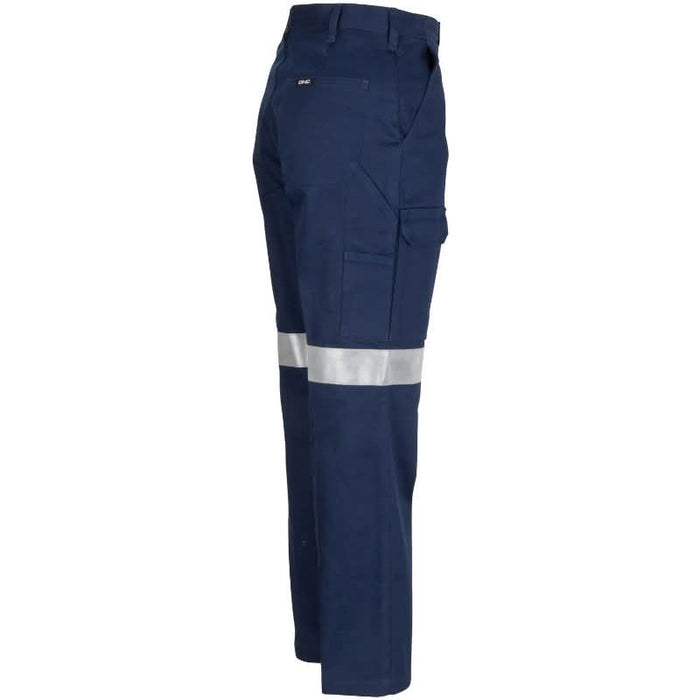 DNC Ladies Cotton Drill Cargo Pants With 3M Reflective Tape