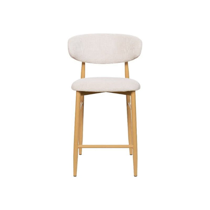 LOUIS FAB BAR CHAIR - BEIGE/OAK