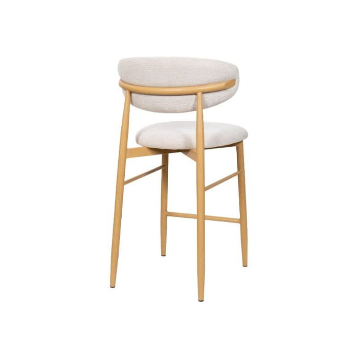 LOUIS FAB BAR CHAIR - BEIGE/OAK