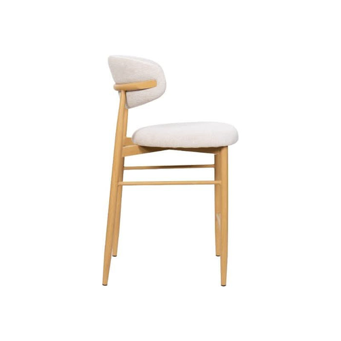 LOUIS FAB BAR CHAIR - BEIGE/OAK