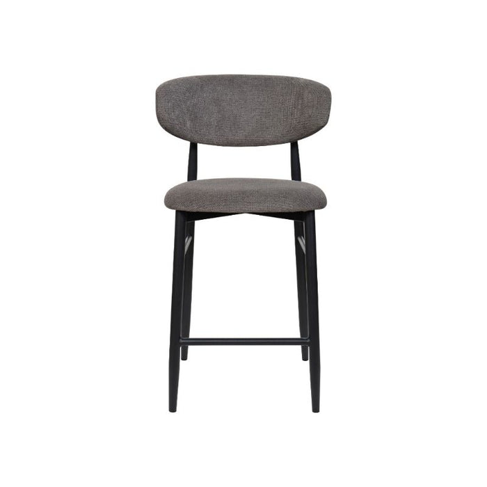 LOUIS FAB BAR CHAIR - DARK GRY/BLK